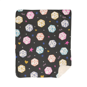 Colorful Heart Dice Pattern Blanket