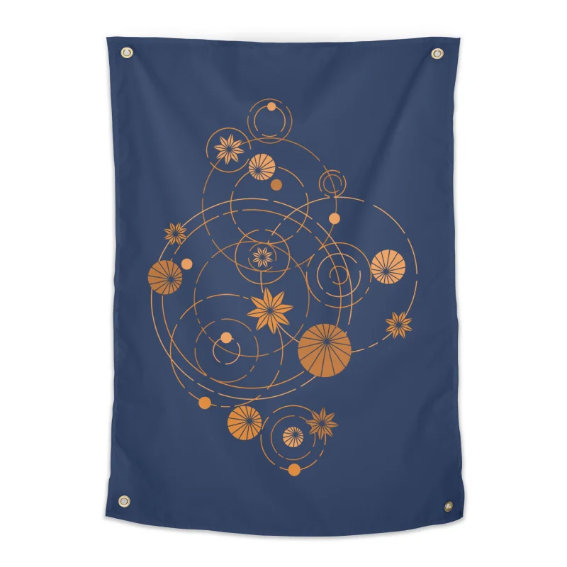 Geometric Water Lily Tapestry