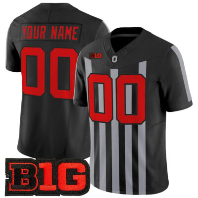Custom OSU Football Black Throwback Vapor F.U.S.E Limited Stitched Jersey w/ B1G Patch