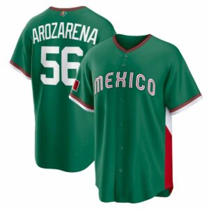 Randy Arozarena Mexico World Baseball Classic Jersey - Green - Fully Stitched
