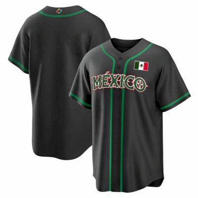 Mexico World Baseball Classic Jersey - Black Heritage - Fully Stitched