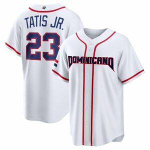 Fernando Tatis Jr. Dominican Republic World Baseball Classic Jersey - White Heritage - Fully Stitched