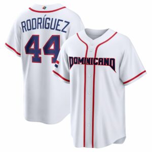 Julio Rodríguez Dominican Republic World Baseball Classic Jersey - White Heritage - Fully Stitched