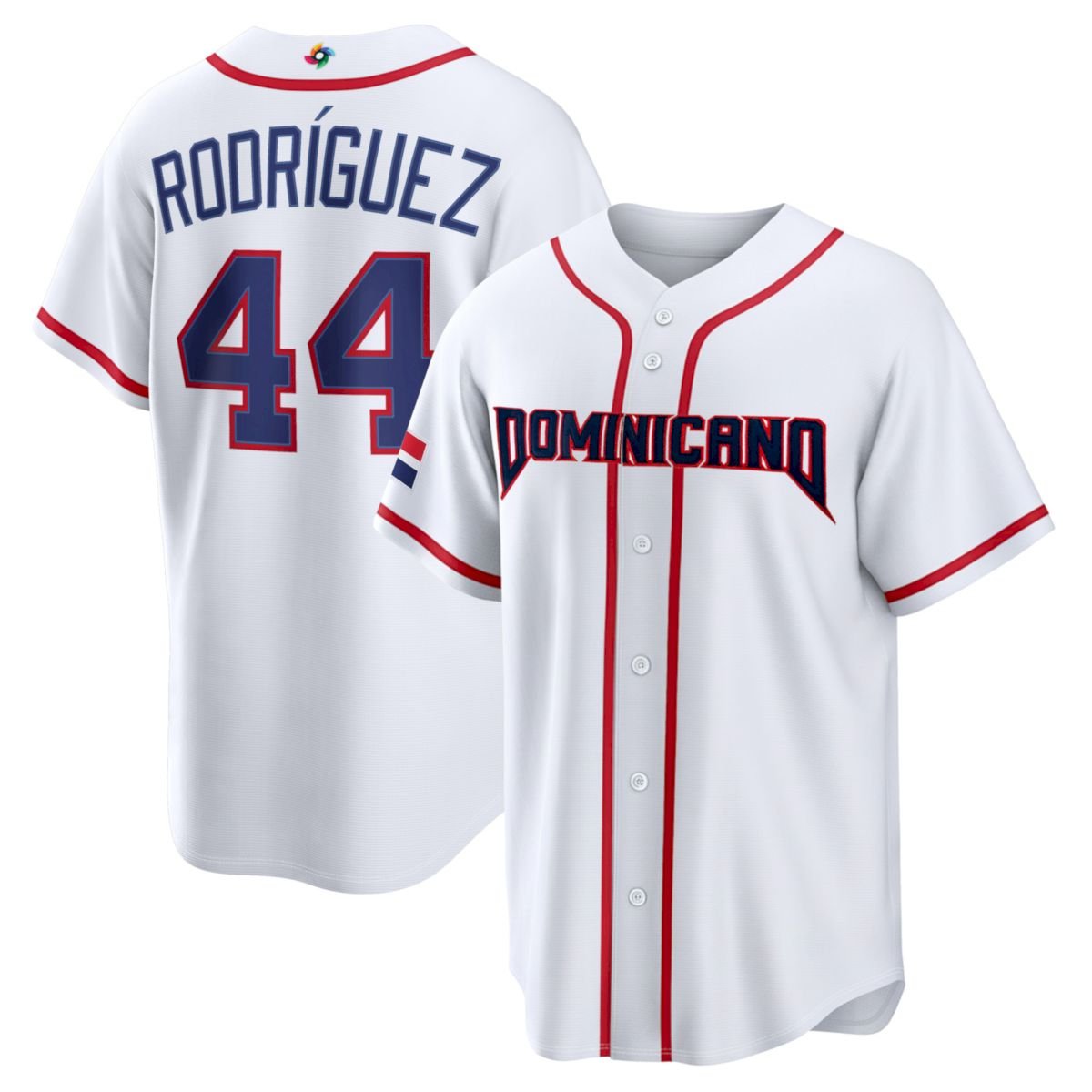 Julio Rodríguez Dominican Republic World Baseball Classic Jersey - White Heritage - Fully Stitched