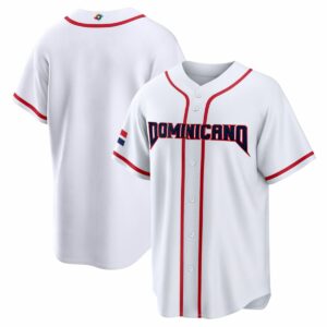 Dominican Republic World Baseball Classic Jersey - White Heritage - Fully Stitched