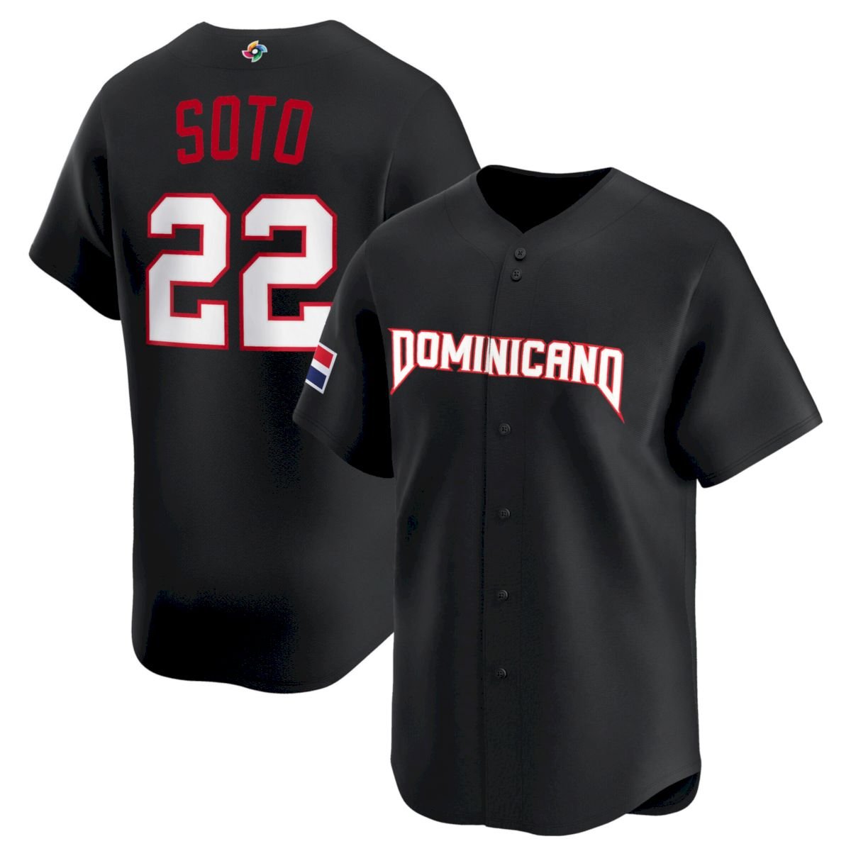 Juan Soto Dominican Republic World Baseball Classic Jersey - Black Heritage - Fully Stitched