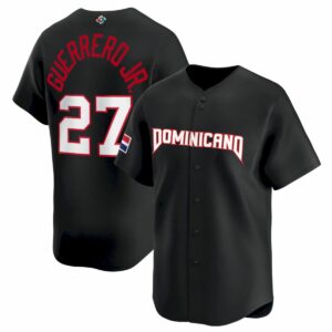 Vladimir Guerrero Jr. Dominican Republic World Baseball Classic Jersey - Black Heritage - Fully Stitched