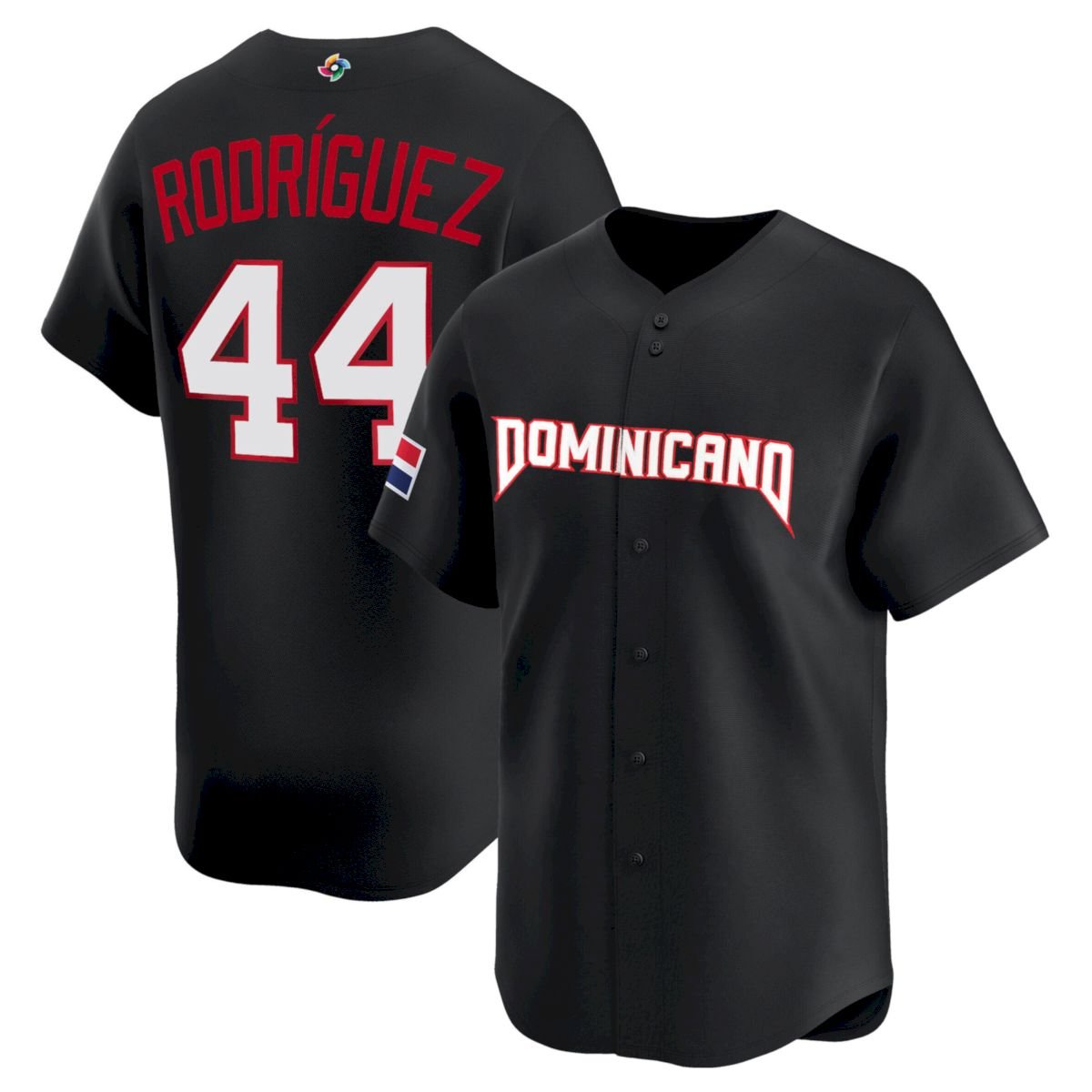 Julio Rodríguez Dominican Republic World Baseball Classic Jersey - Black Heritage - Fully Stitched