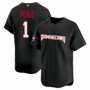 Jeremy Peña Dominican Republic World Baseball Classic Jersey - Black Heritage - Fully Stitched