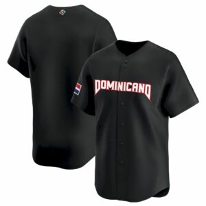 Dominican Republic World Baseball Classic Jersey - Black Heritage - Fully Stitched
