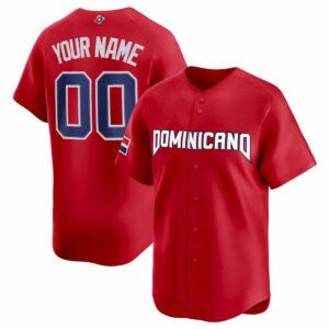 Custom Dominican Republic World Baseball Classic Jersey - Red Heritage - Fully Stitched