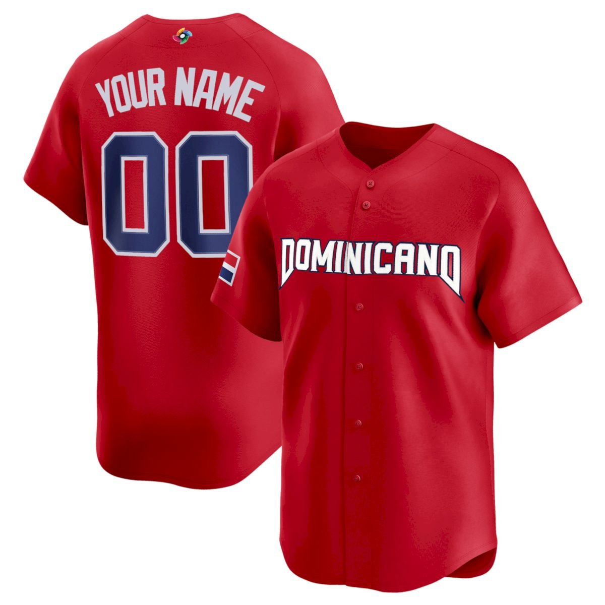 Custom Dominican Republic World Baseball Classic Jersey - Red Heritage - Fully Stitched
