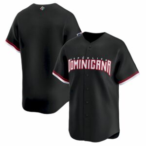 Dominican Republic World Baseball Classic Jersey - Black - Fully Stitched