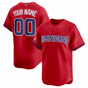 Custom Dominican Republic World Baseball Classic Jersey - Red - Fully Stitched