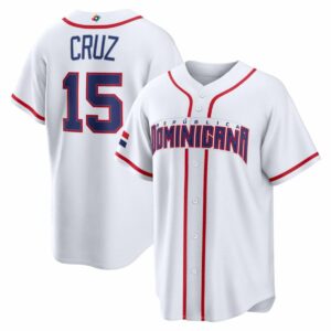 Oneil Cruz Dominican Republic World Baseball Classic Jersey - White - Fully Stitched