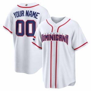 Custom Dominican Republic World Baseball Classic Jersey - White - Fully Stitched