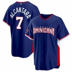 Sandy Alcantara Dominican Republic World Baseball Classic Jersey - Royal Blue - Fully Stitched