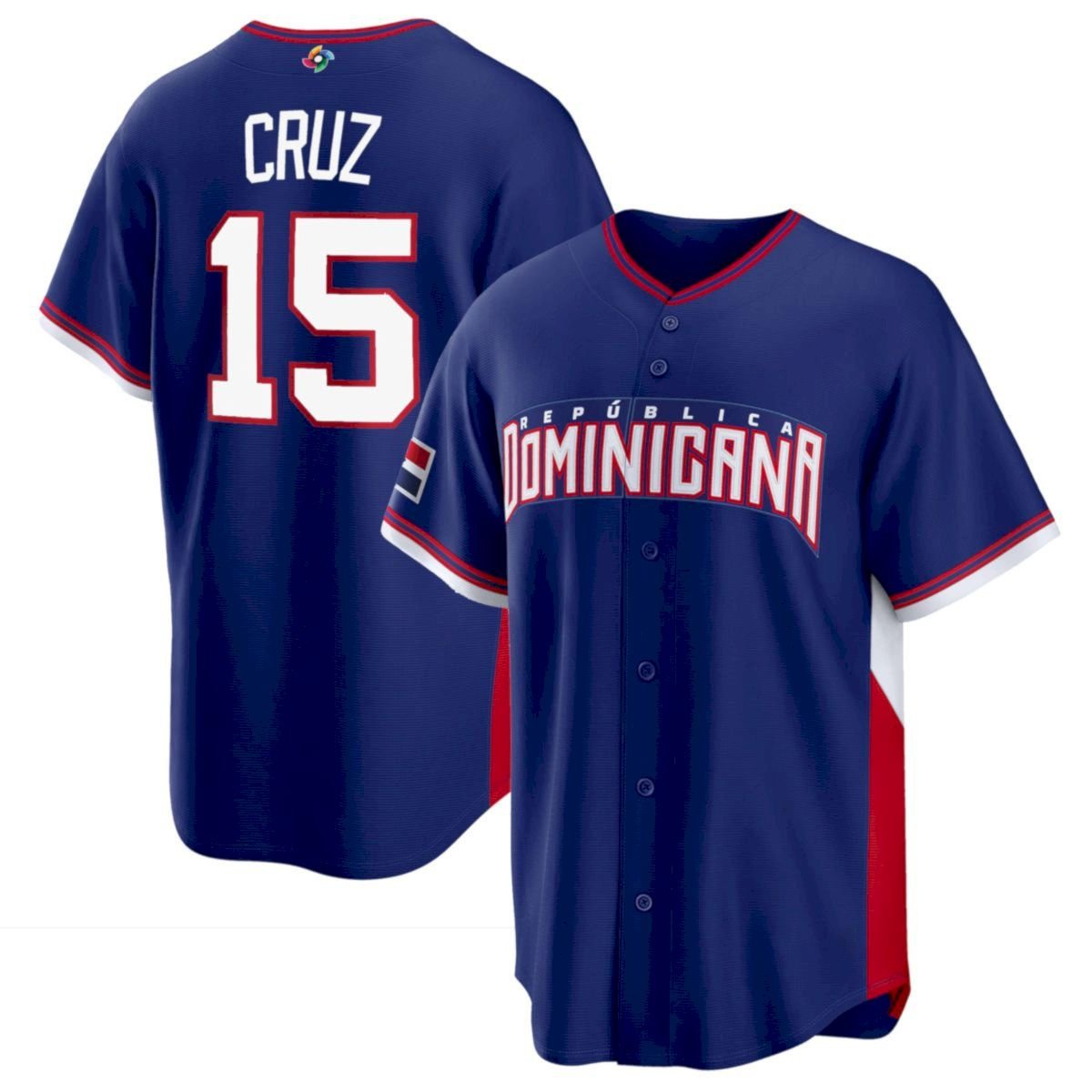 Oneil Cruz Dominican Republic World Baseball Classic Jersey - Royal Blue - Fully Stitched