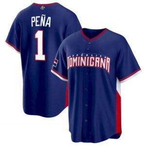Jeremy Peña Dominican Republic World Baseball Classic Jersey - Royal Blue - Fully Stitched