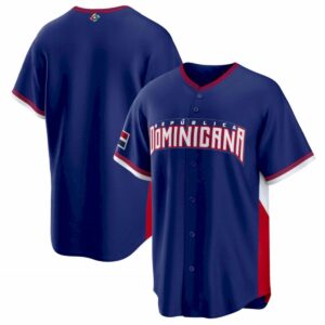 Dominican Republic World Baseball Classic Jersey - Royal Blue - Fully Stitched