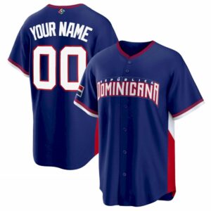Custom Dominican Republic World Baseball Classic Jersey - Royal Blue - Fully Stitched
